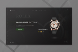 Концепт первого экрана Rolex