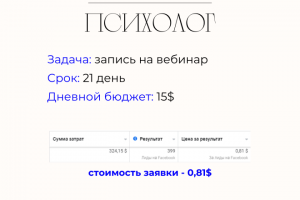 Таргетированная реклама: психолог