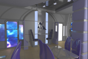 Дизайн интерьера ресторана в космическом стиле