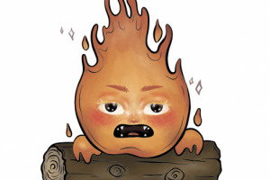 Кальцифер. (Иллюстрация к книге) Ходячий замок