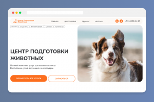 Сайт для компании по услугам для животных