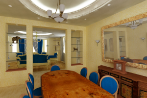 Проект интерьеров частного жилого дома. Стадия эскиз. Общая комн