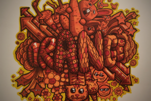 Оранжевый дудл.