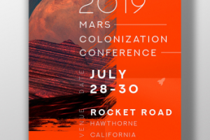 Концепт афиши конференции SpaceX