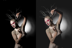 Студия: черный фон