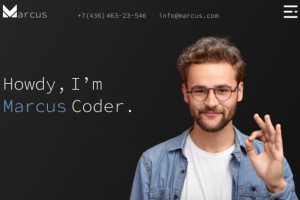 Макет сайта "Портфолио" для Маркуса