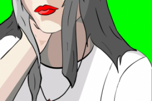 Простенький рисунок девушки