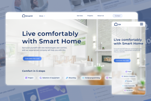 Адаптивный Landing Page для компании "Умный дом"