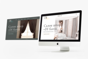 Дизайн первого экрана для магазина штор