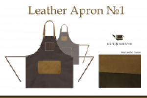 Дизайн кожаных фартуков для английского барбершопа Cut&Grind
