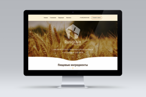 Дизайн landing page для компании Rusgrain (Москва)