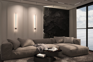 Кухня гостиная с видом на море