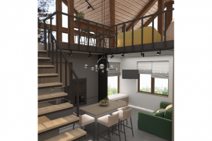 Дизайн проект 2х уровневой квартиры в Красной Поляне