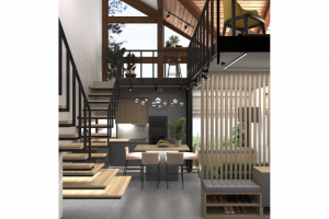 Дизайн проект 2х уровневой квартиры в Красной Поляне