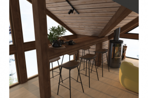 Дизайн проект 2х уровневой квартиры в Красной Поляне