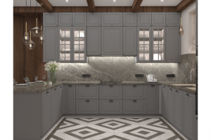 Дизайн проект серой кухни