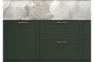 Проект кухни в бело-зеленых оттенках