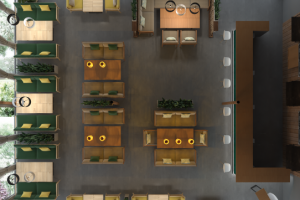 Планировка летнего кафе