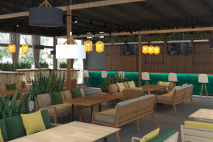 Визуализация уличного кафе