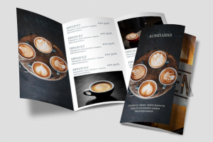 Образец буклета- меню кофейни