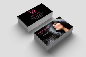 Образец визитки салона красоты, парикмахера