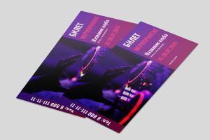 Образец флаера-билета, приглашения для ночного клуба