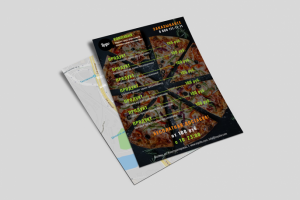 Образец листовки "Доставка пиццы, еды"