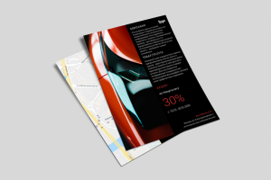 Образец листовки "Авто, услуги водителя"