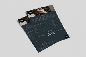 Образец листовки-прайса салона красоты, парикмахерской