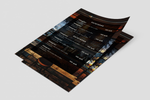 Образец прайс-листа, меню бара