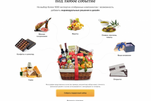 Сайт по продаже корпоративных подарков для федеральной сети