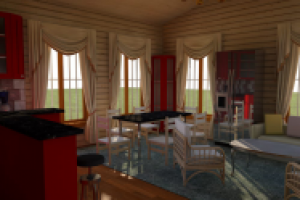 Гостиная (клееный брус)