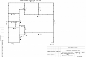 Монтажный план стен 1-этажа