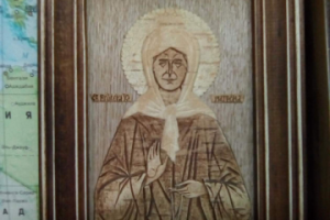 Изделия из бересты, икона святой Матроны Московской