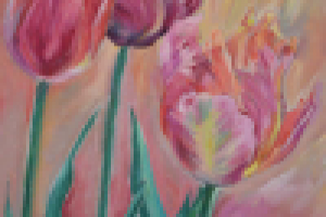 Картина Масло. Тюльпаны.
