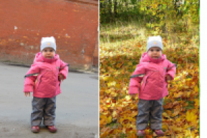 Ретушь, Смена фона.Цветокоррекция.