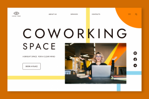 Главный экран сайта "COWORKING SPACE"