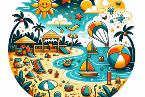 Логотип пляжного детского сада.