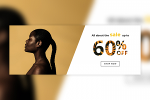 Banner for cosmetics store