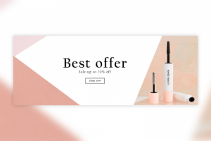 Banner for cosmetics store