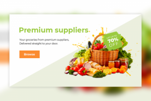 Banners for grocery store