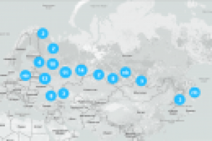 Стилизованная карта с локализацией.