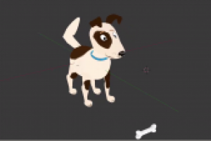 Модель щенка для детского приложения дополненной реальности