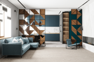 Проект "Норвежский фьорд". Гостинная.