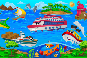 Коврик Корабли