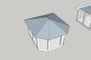 Визуализация кровли беседки