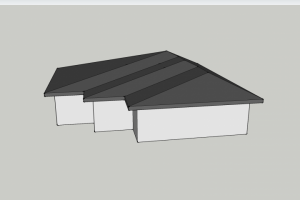 Проктирование кровли с разным углом наклона скатов