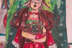 Девушка в красном