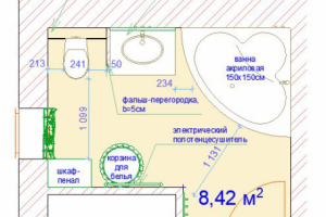 санузел в коттедже