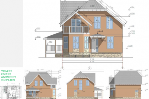 Жилой дом с эркером и мансардным этажом